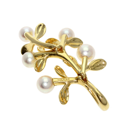MIKIMOTO Olive Pearl Pearl Swing Pendant top K18 Yellow Gold Ladies [Used]