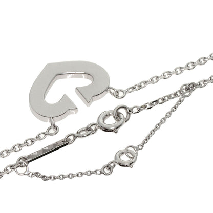 CARTIER C heart Necklace K18 White Gold Ladies [Used]