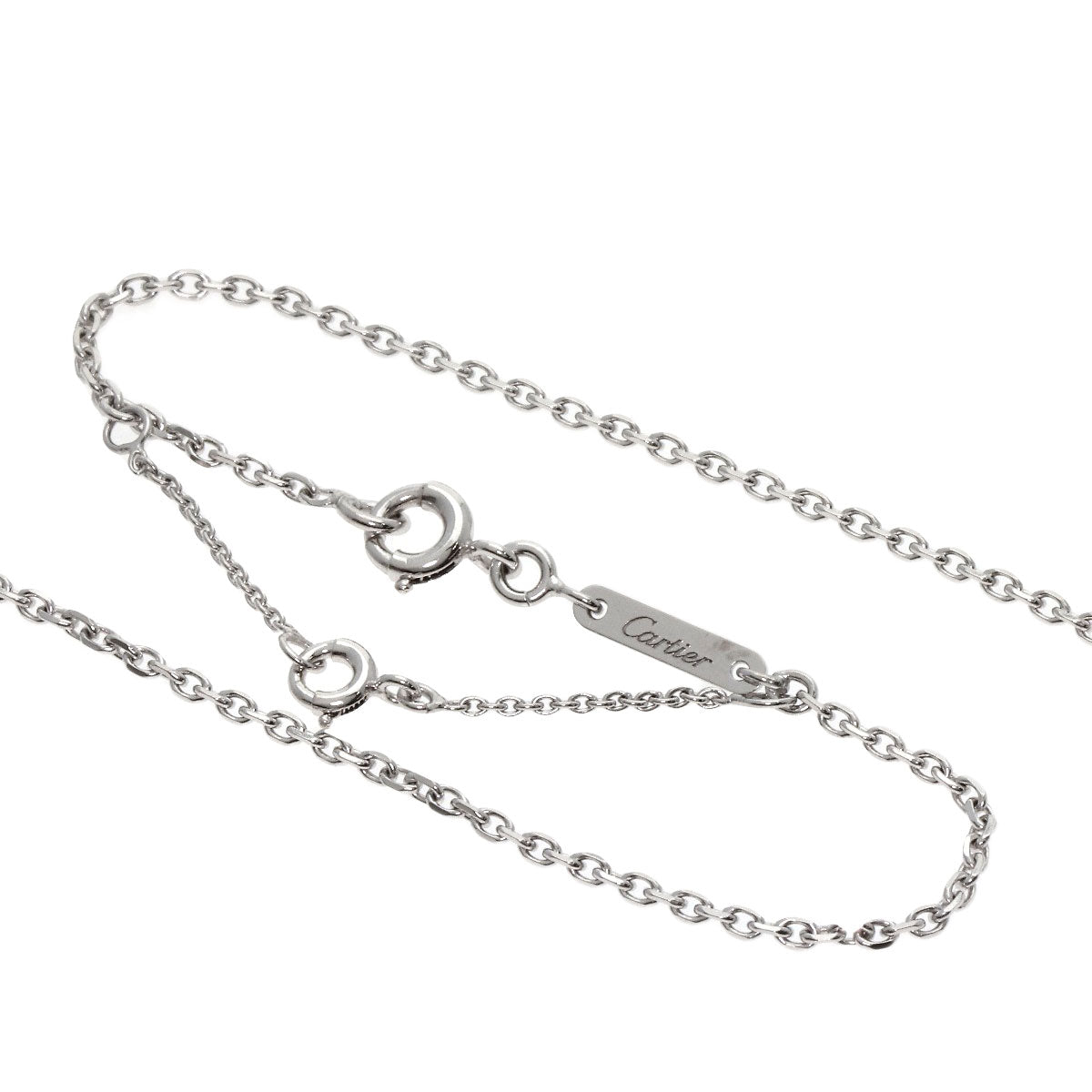 CARTIER C heart Necklace K18 White Gold Ladies [Used]