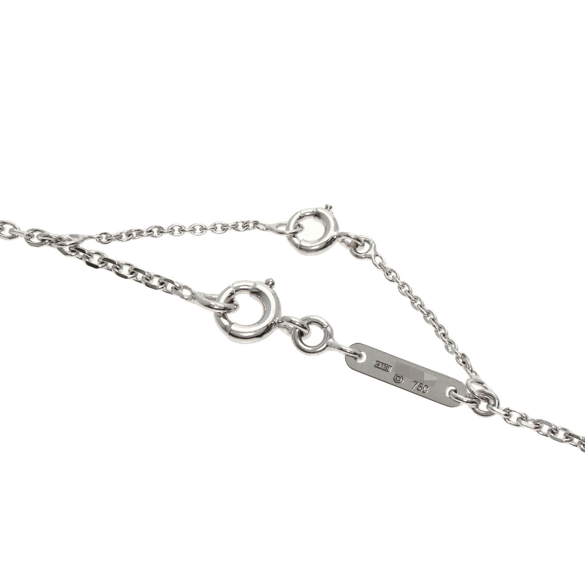 CARTIER C heart Necklace K18 White Gold Ladies [Used]