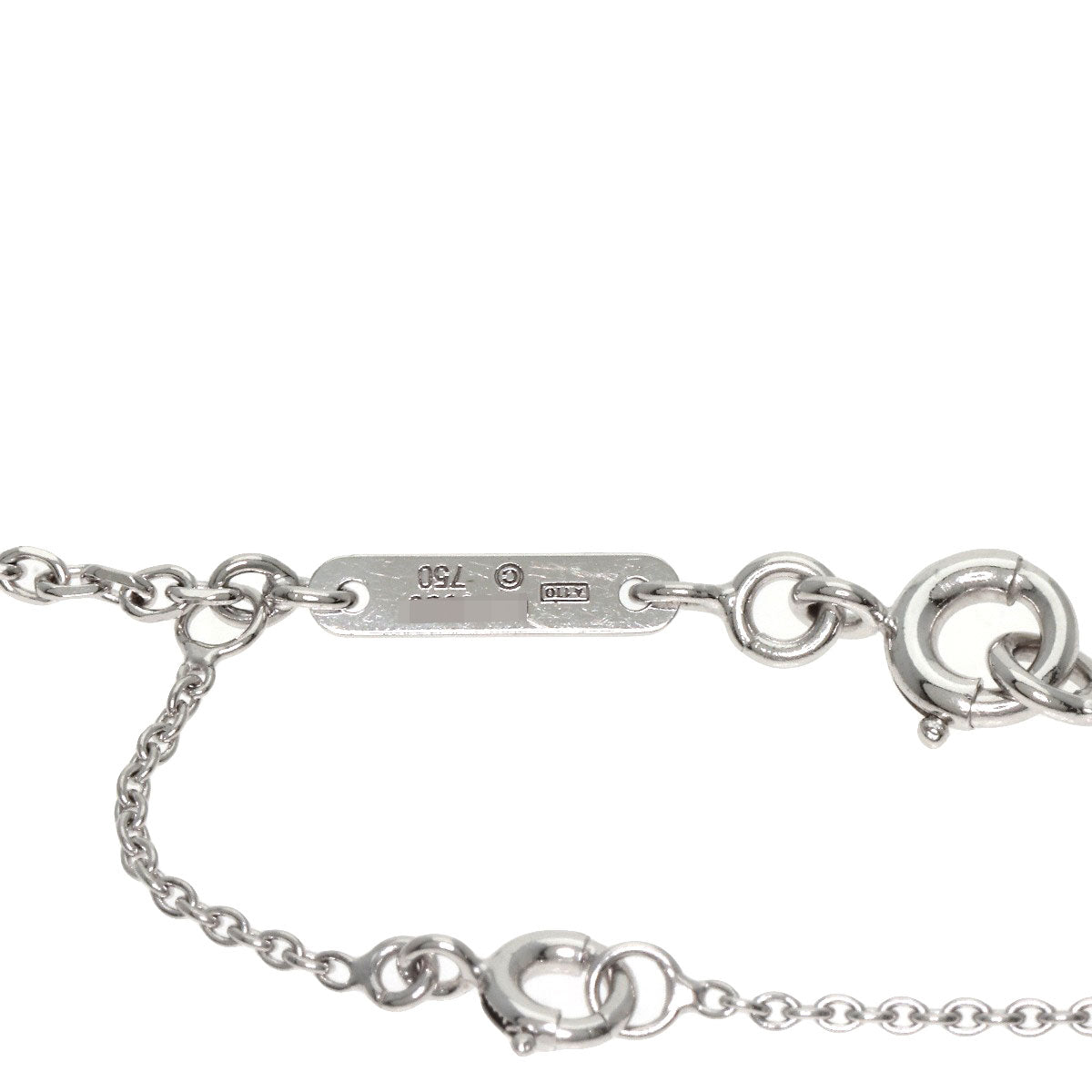 CARTIER C heart Necklace K18 White Gold Ladies [Used]