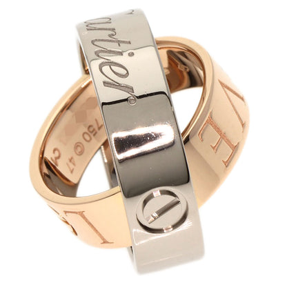 CARTIER secret love ring #47 Ring K18 White Gold 18K Pink GoldLadies [Used]