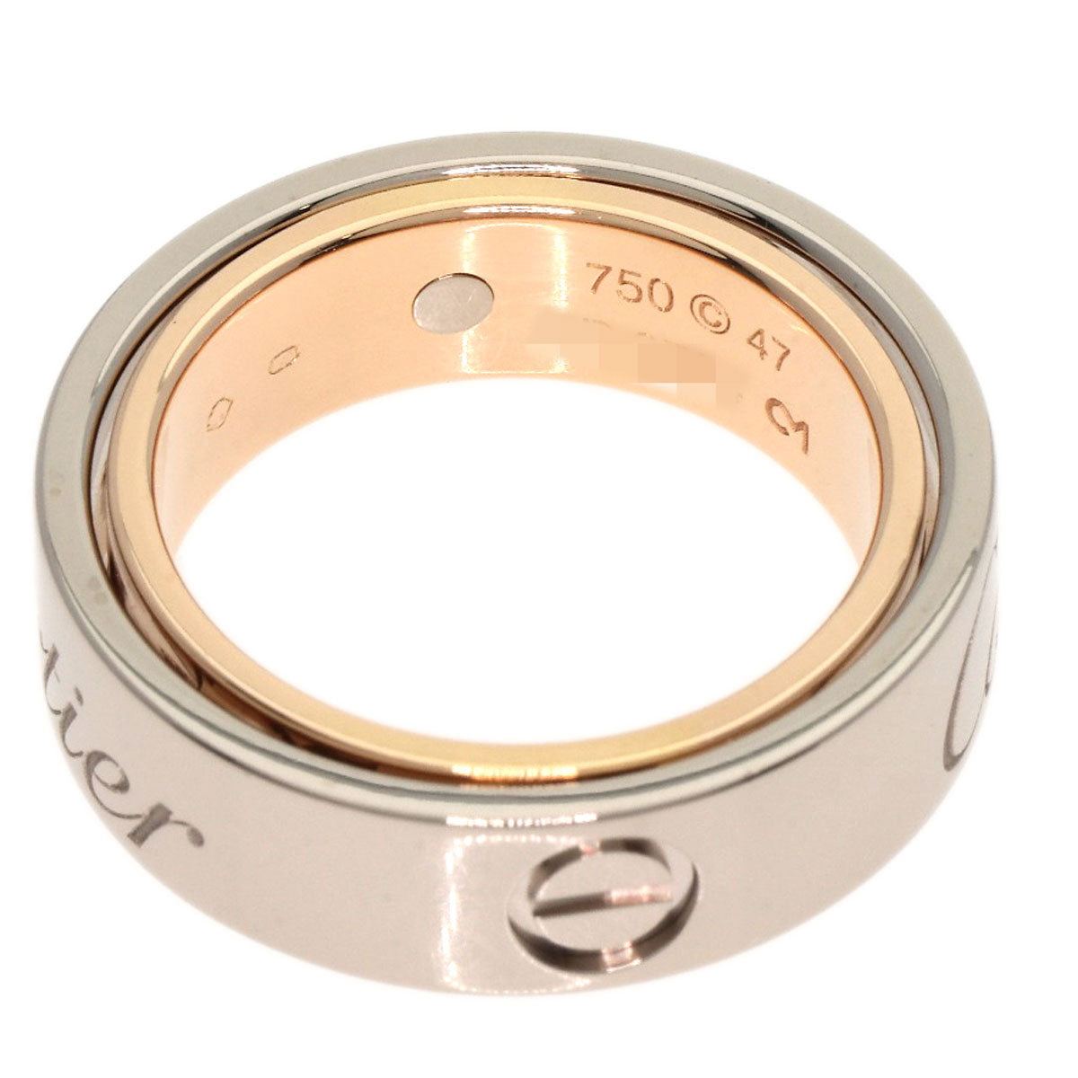 CARTIER secret love ring #47 Ring K18 White Gold 18K Pink GoldLadies [Used]