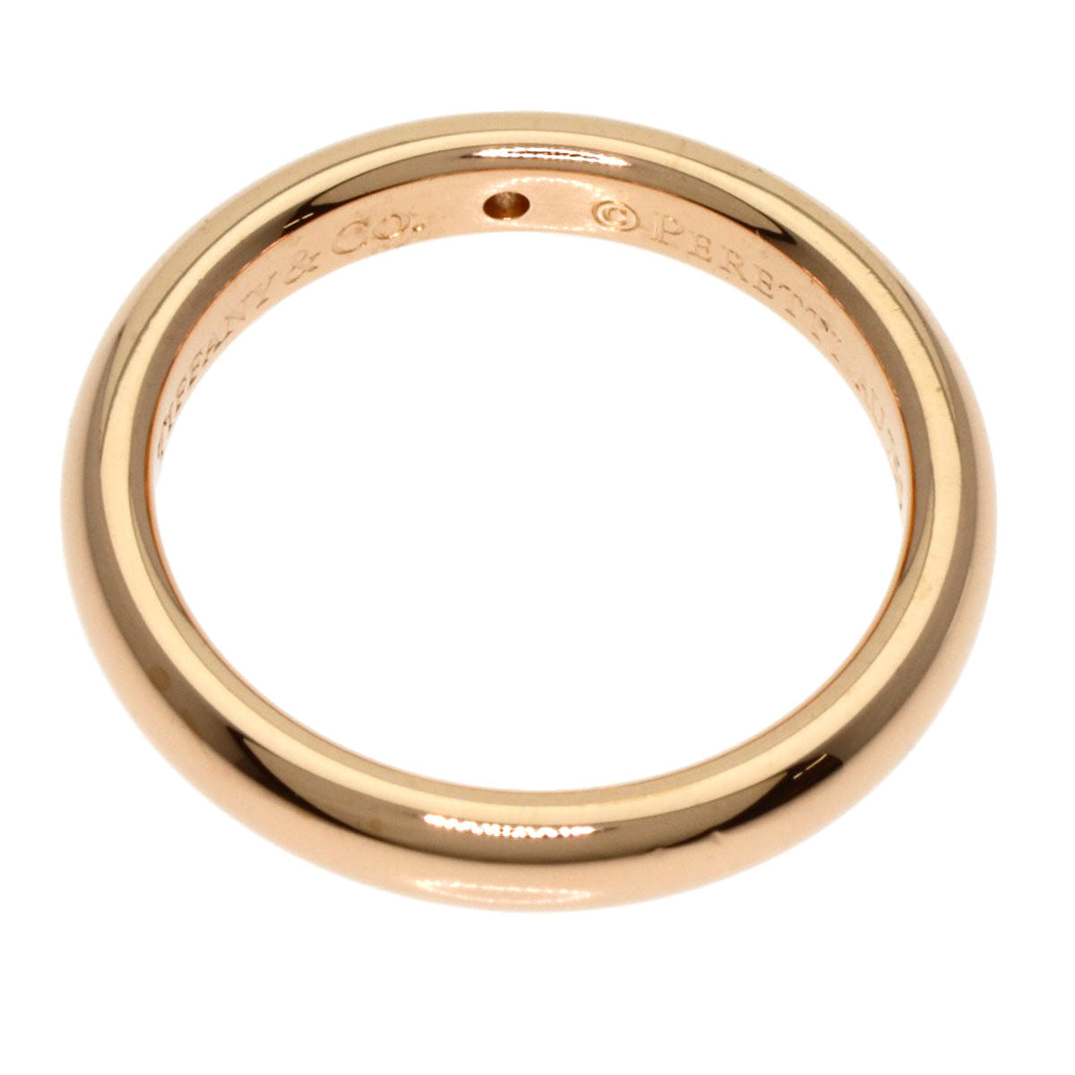 TIFFANY&Co. Stacking band ring 1P Diamond Ring K18 Pink Gold Ladies [Used]