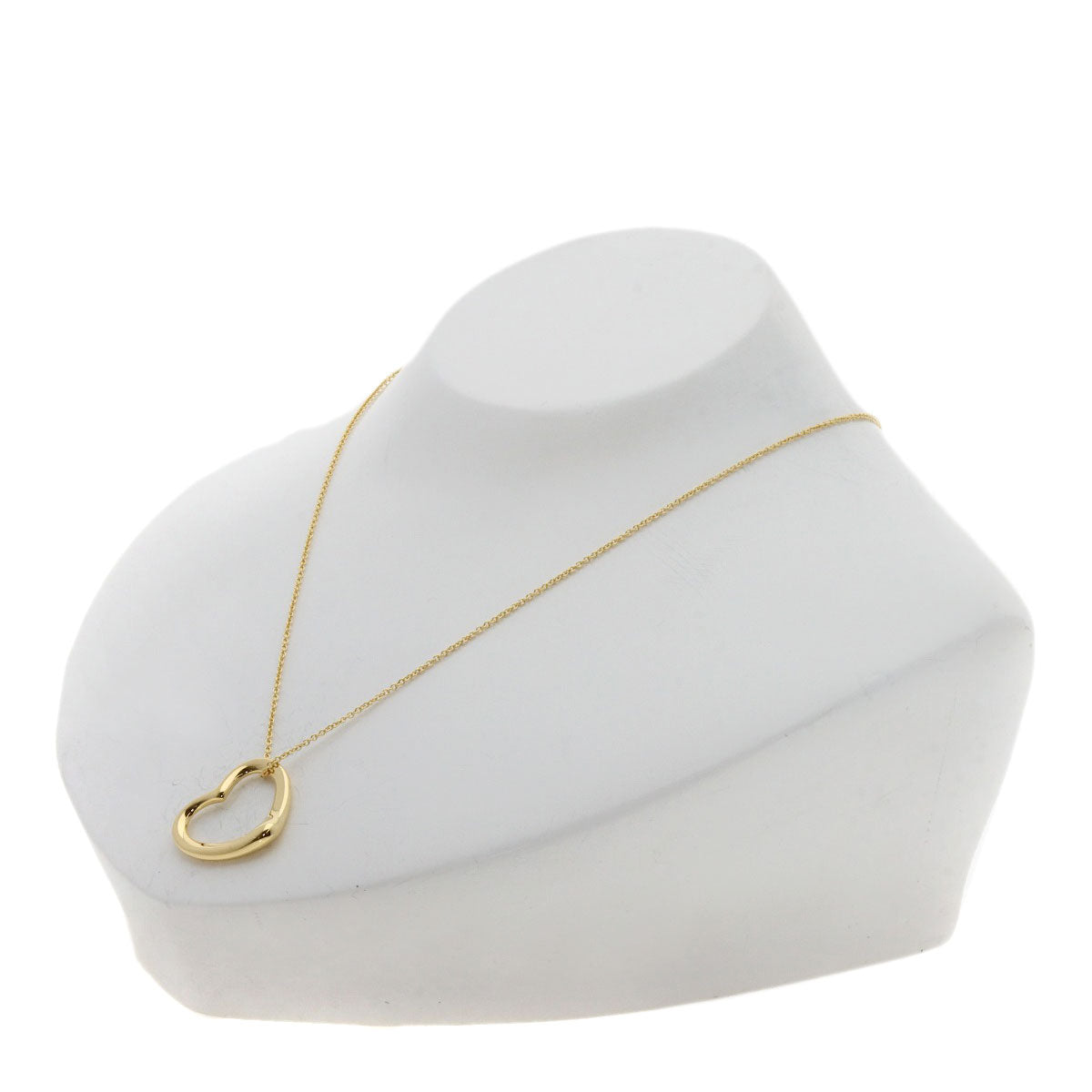 TIFFANY&Co. Open heart Necklace K18 Yellow Gold Ladies [Used]