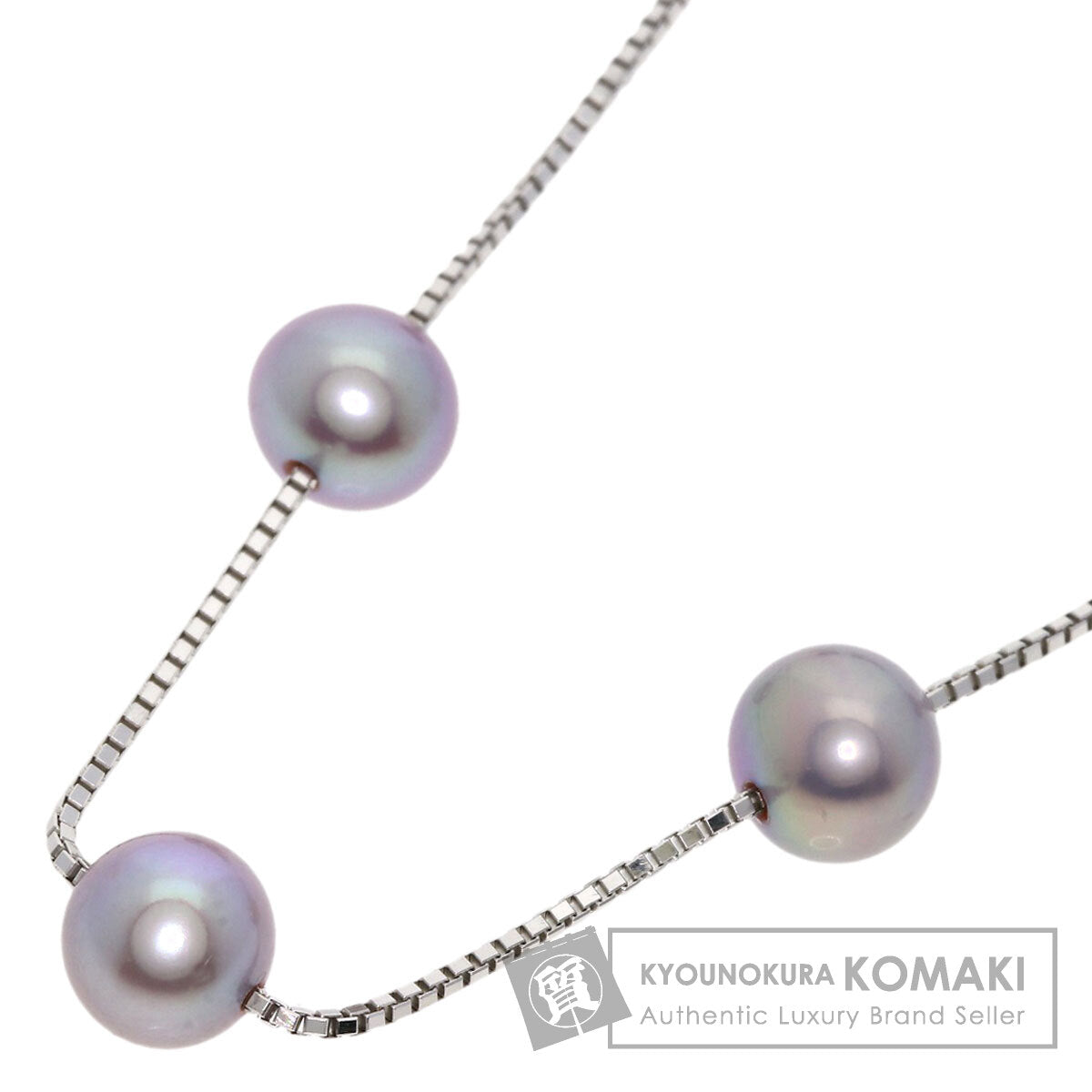 TASAKI Station Pearl Pearl Necklace K18 White Gold Ladies [Used]