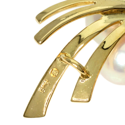 MIKIMOTO Pearl Pearl Brooch K18 Yellow Gold Ladies [Used]