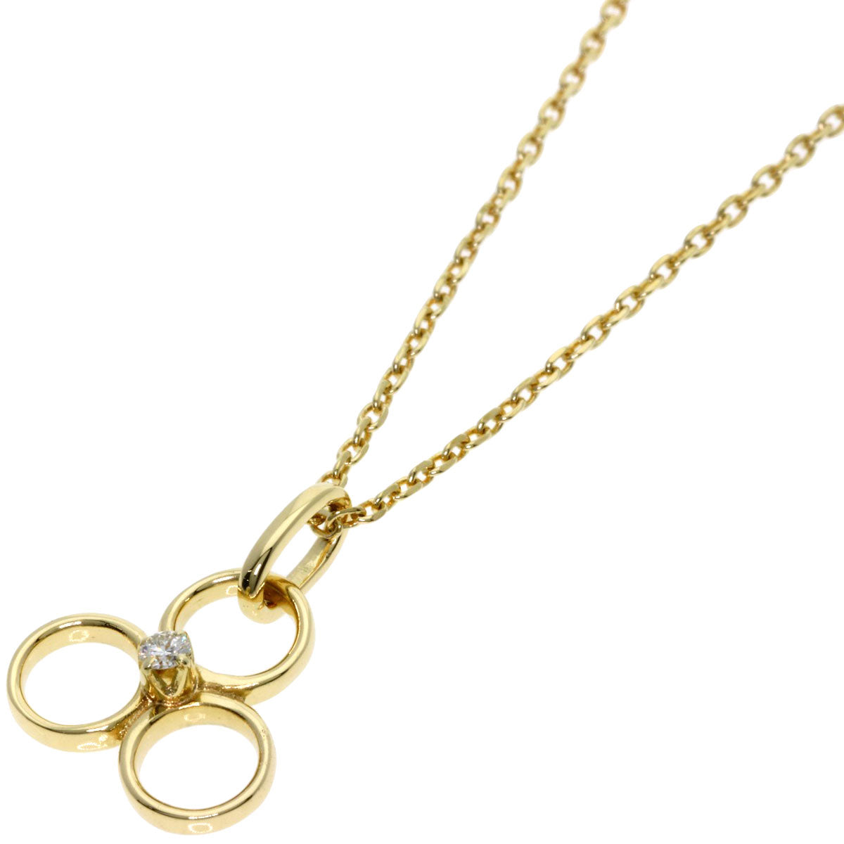 MIKIMOTO Diamond Necklace K14 Yellow Gold Ladies [Used]