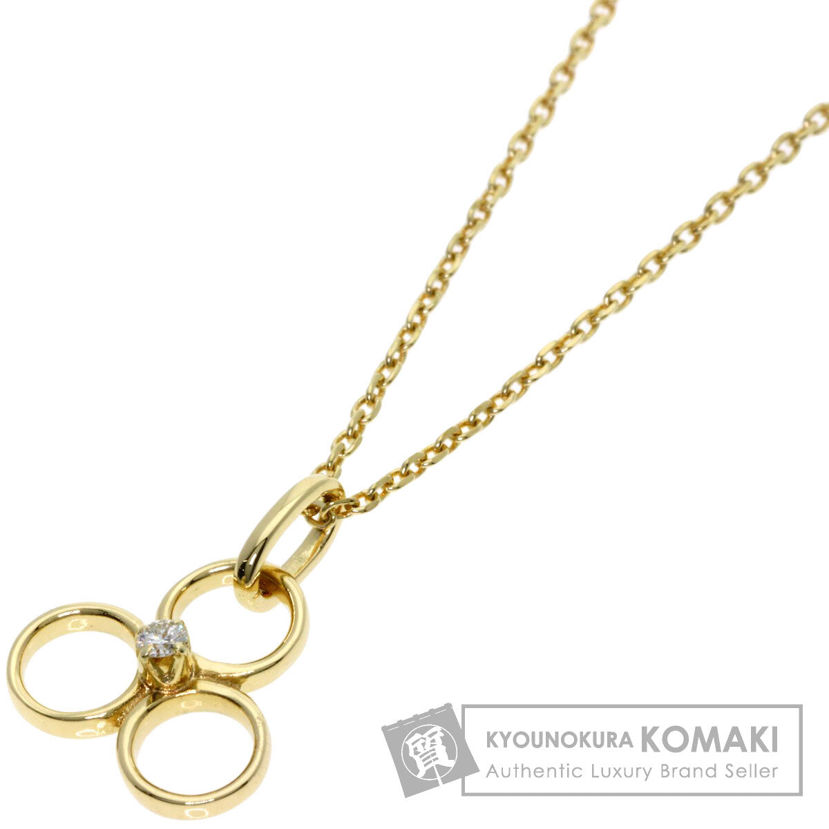 MIKIMOTO Diamond Necklace K14 Yellow Gold Ladies [Used]