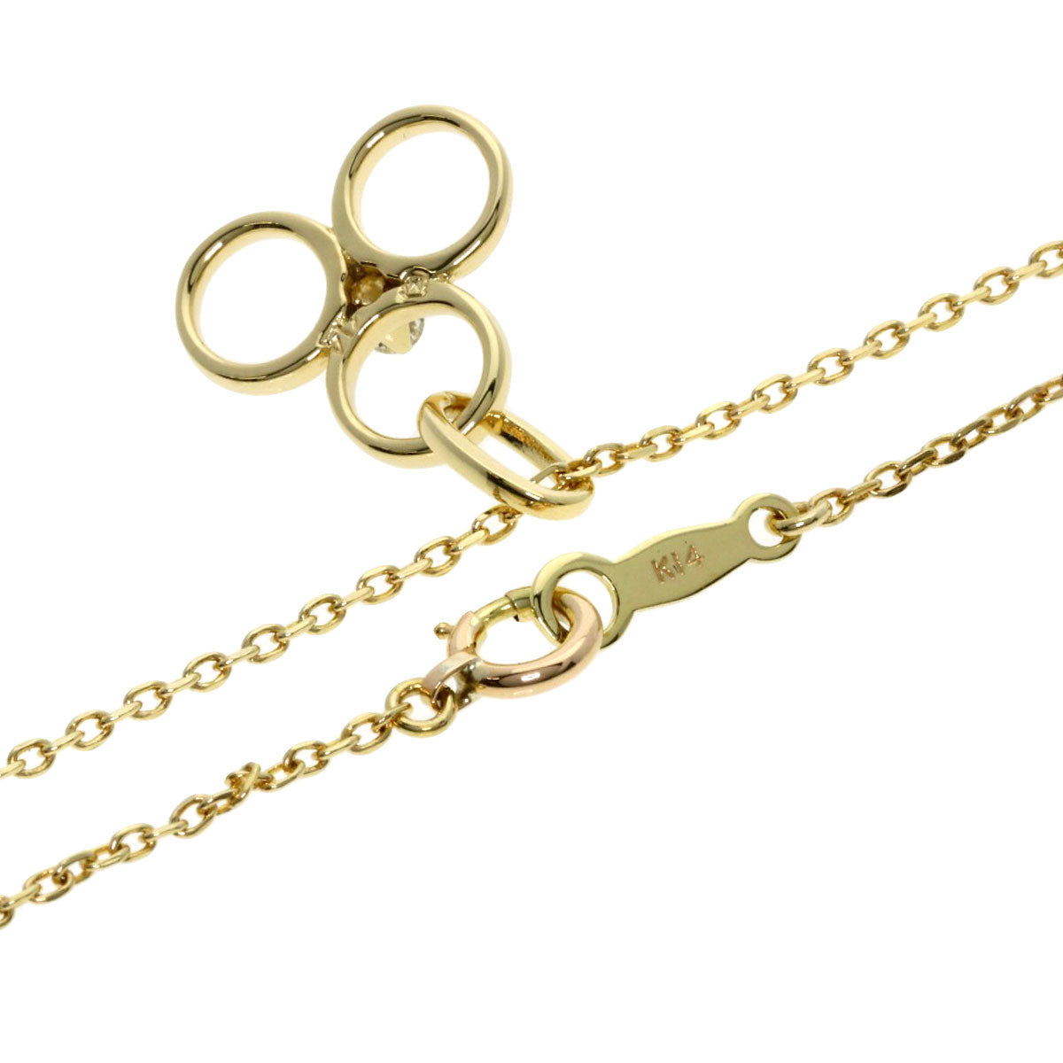 MIKIMOTO Diamond Necklace K14 Yellow Gold Ladies [Used]