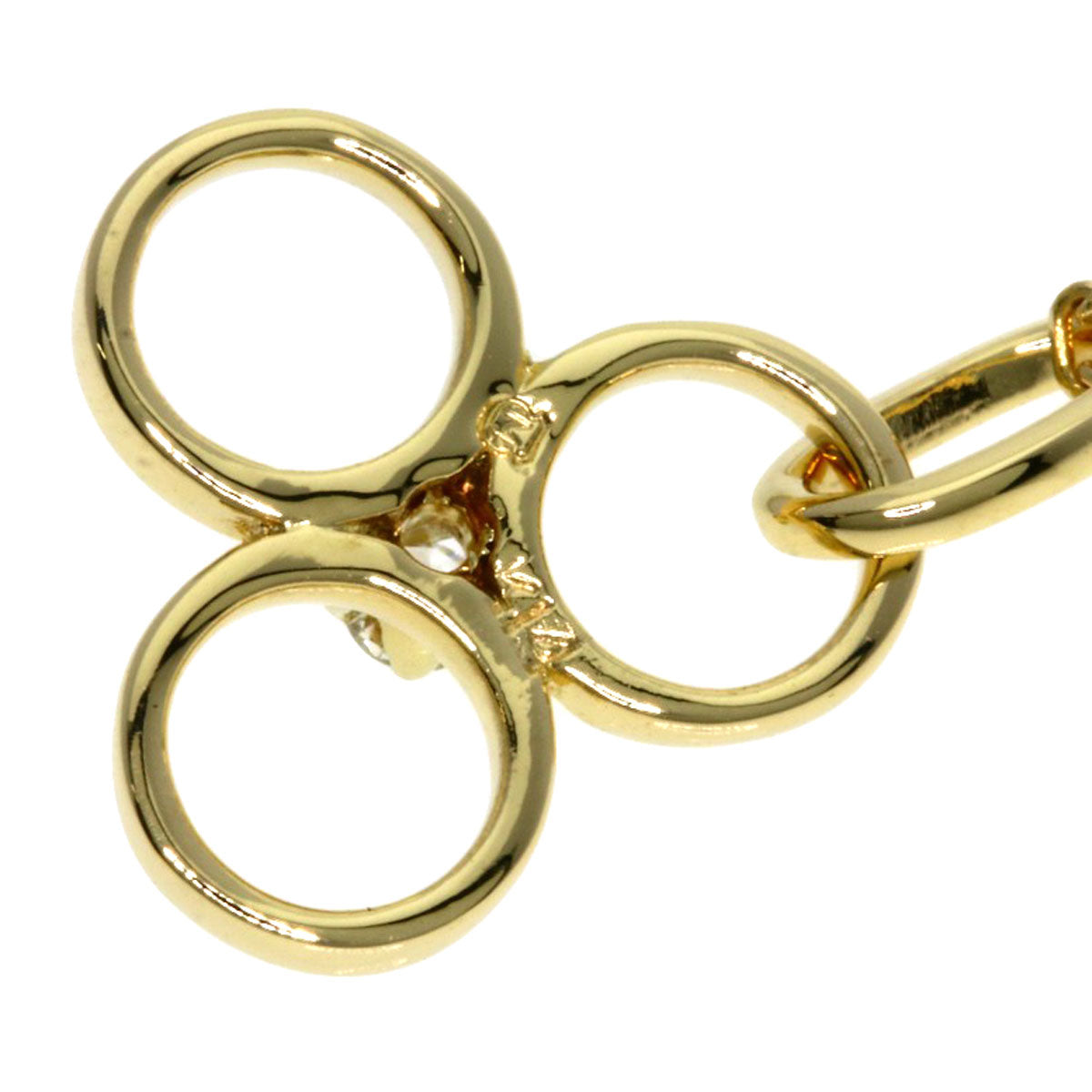 MIKIMOTO Diamond Necklace K14 Yellow Gold Ladies [Used]