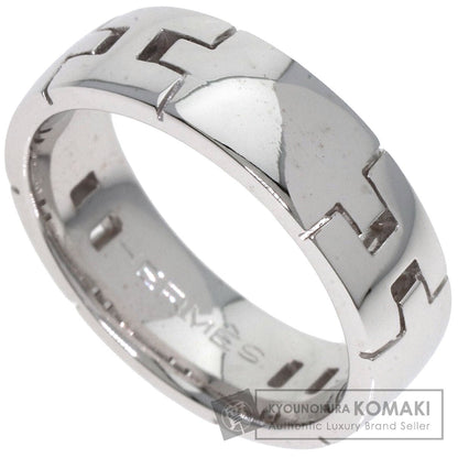 HERMES Hercules # 50 Ring K18 White Gold Ladies [Used]