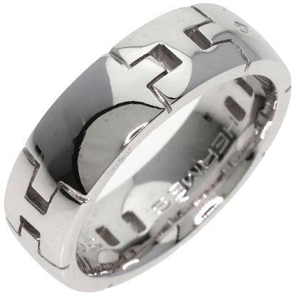HERMES Hercules # 50 Ring K18 White Gold Ladies [Used]
