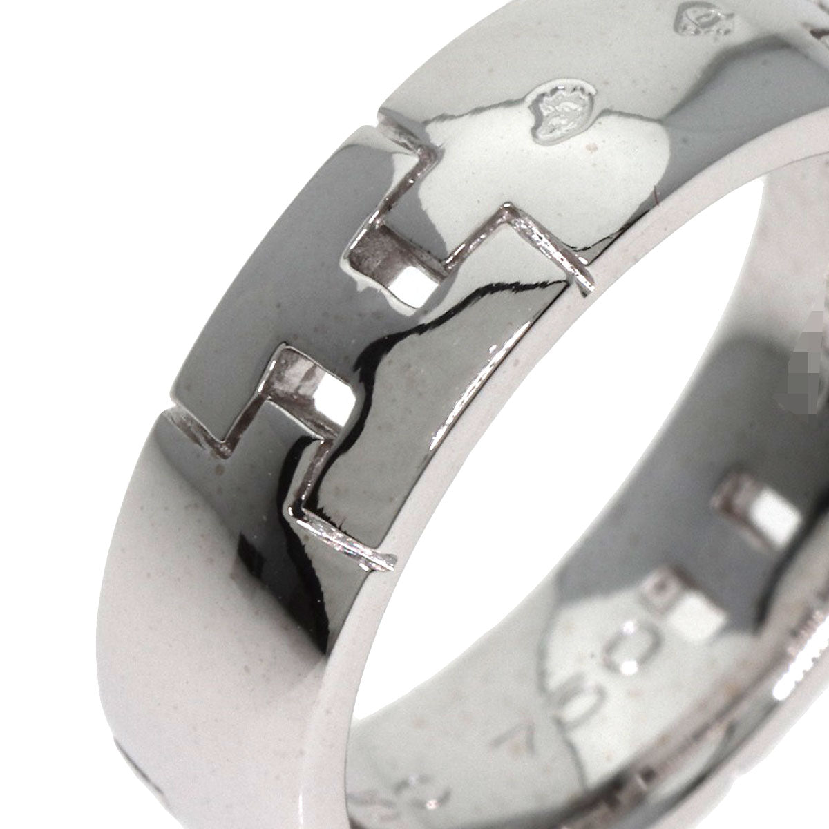 HERMES Hercules # 50 Ring K18 White Gold Ladies [Used]
