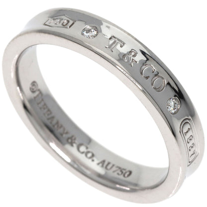 TIFFANY&Co. 1837 Narrow 2P Diamond Ring K18 White Gold Ladies [Used]