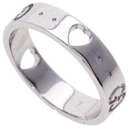 GUCCI Icon Amor # 7 Ring K18 White Gold Ladies [Used]