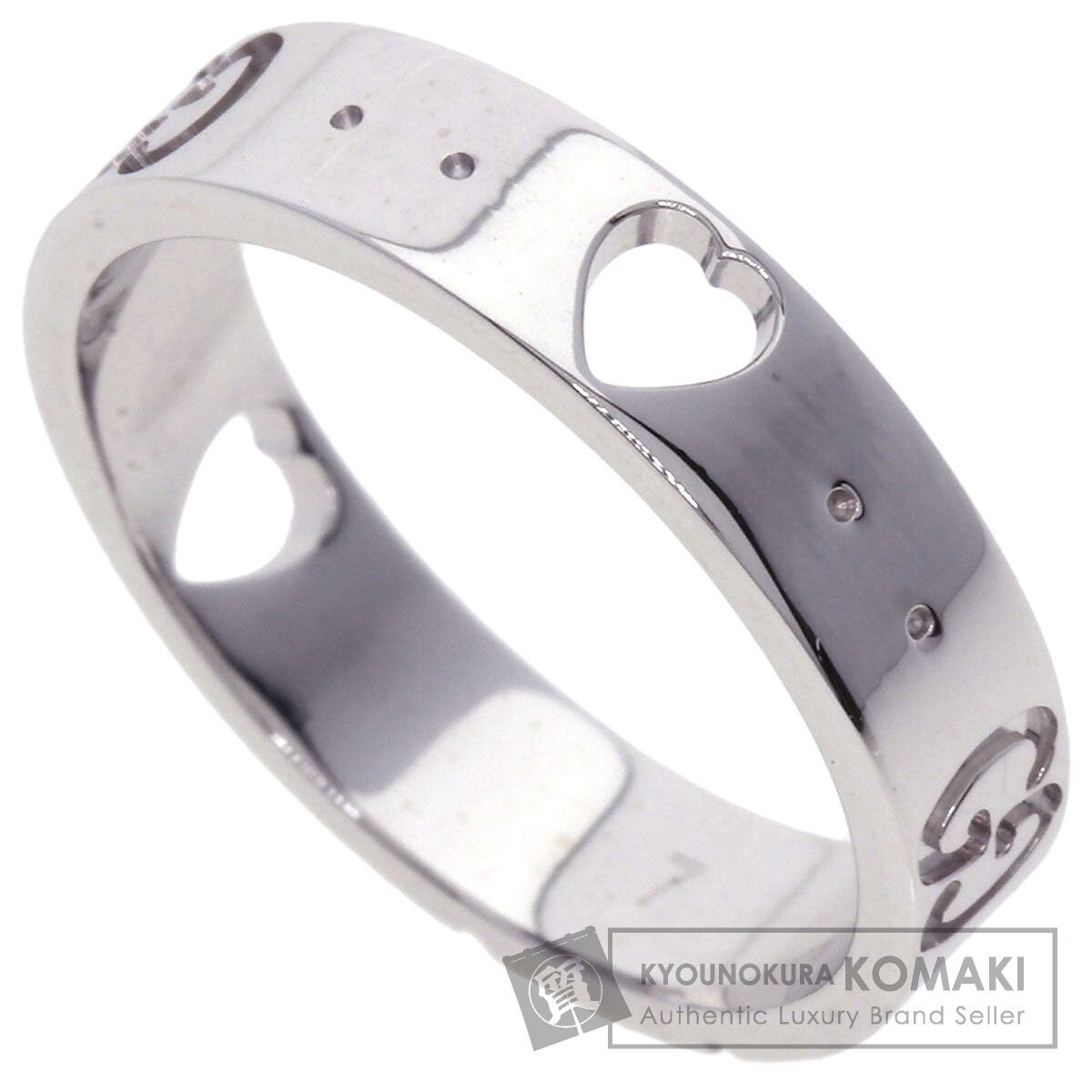 GUCCI Icon Amor # 7 Ring K18 White Gold Ladies [Used]