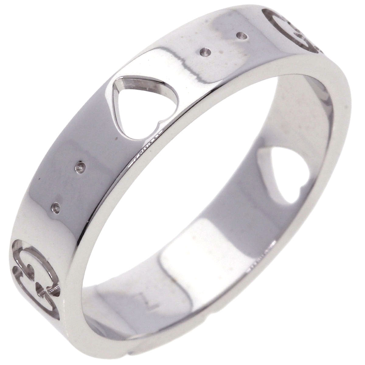 GUCCI Icon Amor # 7 Ring K18 White Gold Ladies [Used]