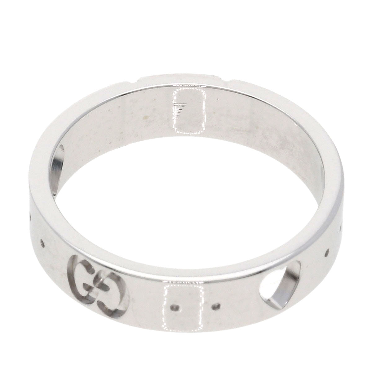 GUCCI Icon Amor # 7 Ring K18 White Gold Ladies [Used]