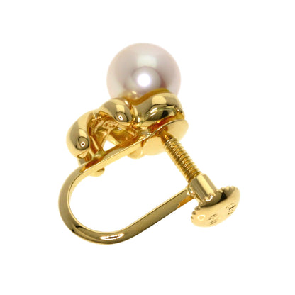 TASAKI Pearl Pearl Diamond One piece only Earring K18 Yellow Gold Ladies [Used]
