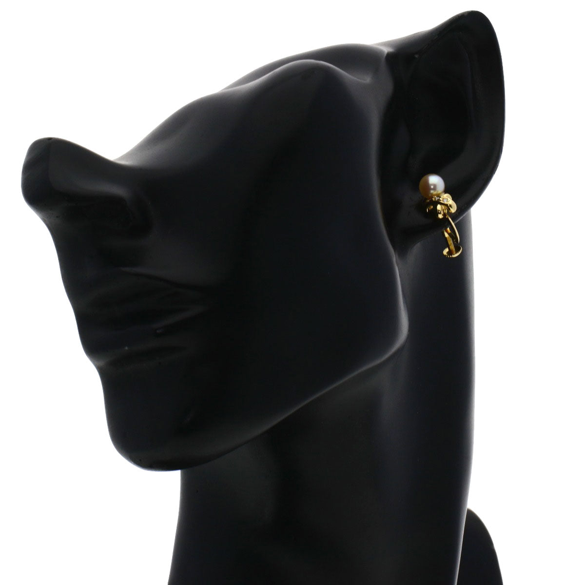 TASAKI Pearl Pearl Diamond One piece only Earring K18 Yellow Gold Ladies [Used]