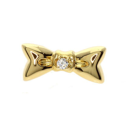 MIKIMOTO   Ribbon Diamond Pendant top  K18 Yellow Gold Ladies [Used]
