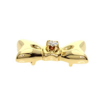 MIKIMOTO   Ribbon Diamond Pendant top  K18 Yellow Gold Ladies [Used]