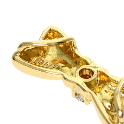 MIKIMOTO   Ribbon Diamond Pendant top  K18 Yellow Gold Ladies [Used]