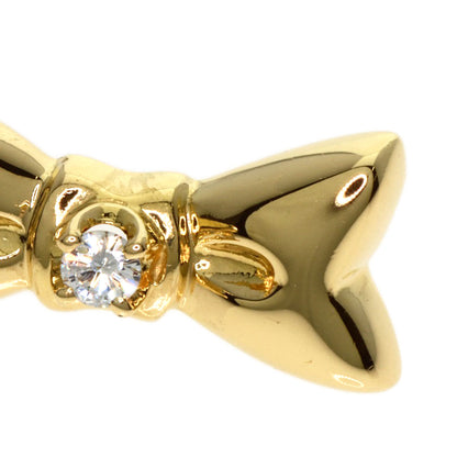 MIKIMOTO   Ribbon Diamond Pendant top  K18 Yellow Gold Ladies [Used]