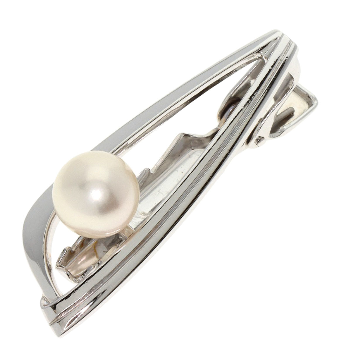 MIKIMOTO Pearl Pearl Tie Bar Tie pin K14 White Gold mens [Used]