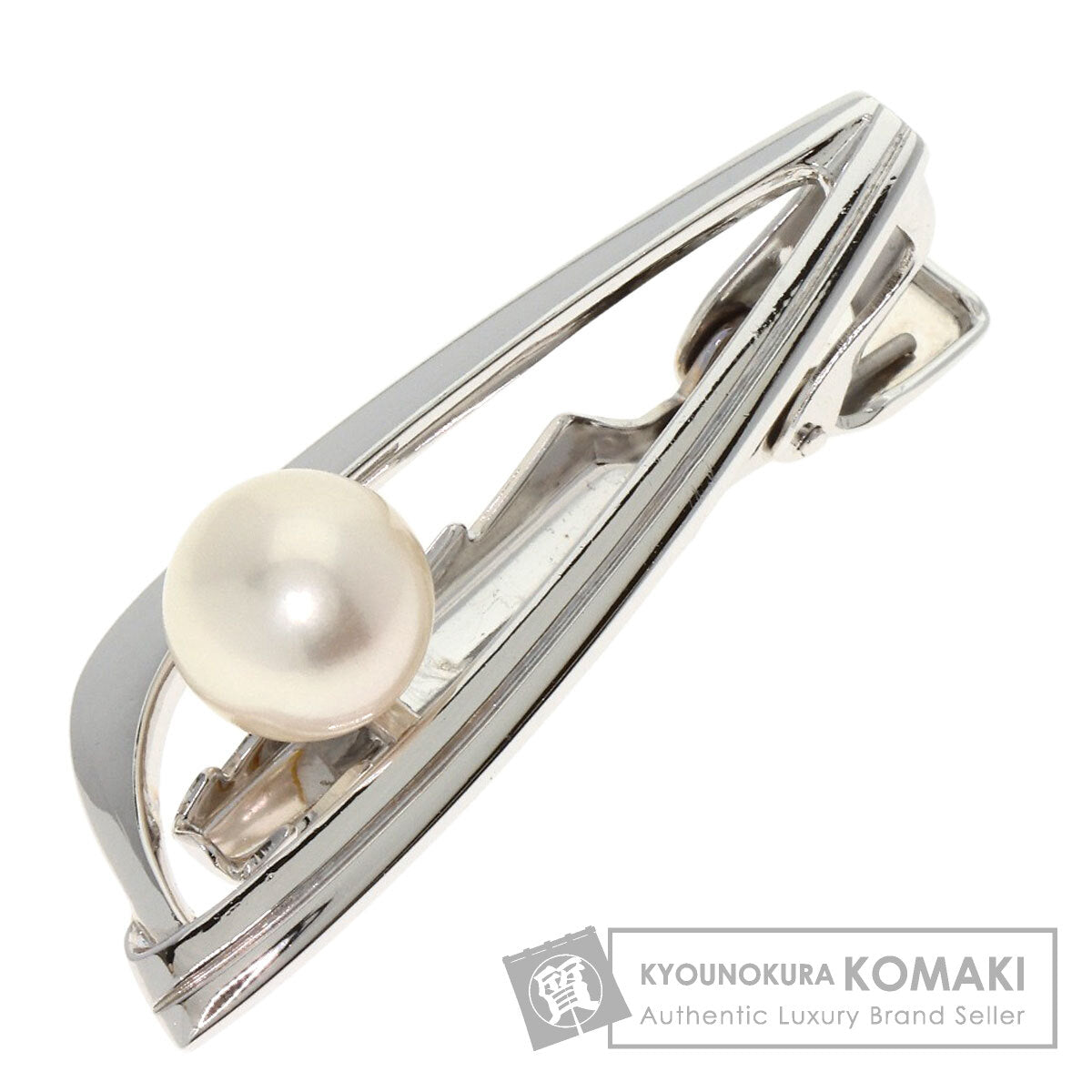 MIKIMOTO Pearl Pearl Tie Bar Tie pin K14 White Gold mens [Used]