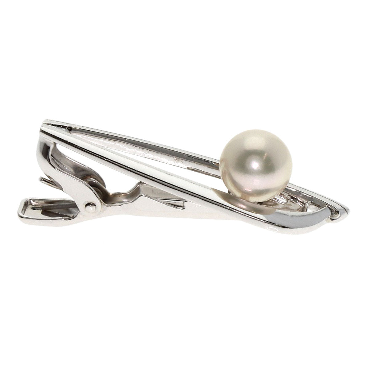 MIKIMOTO Pearl Pearl Tie Bar Tie pin K14 White Gold mens [Used]