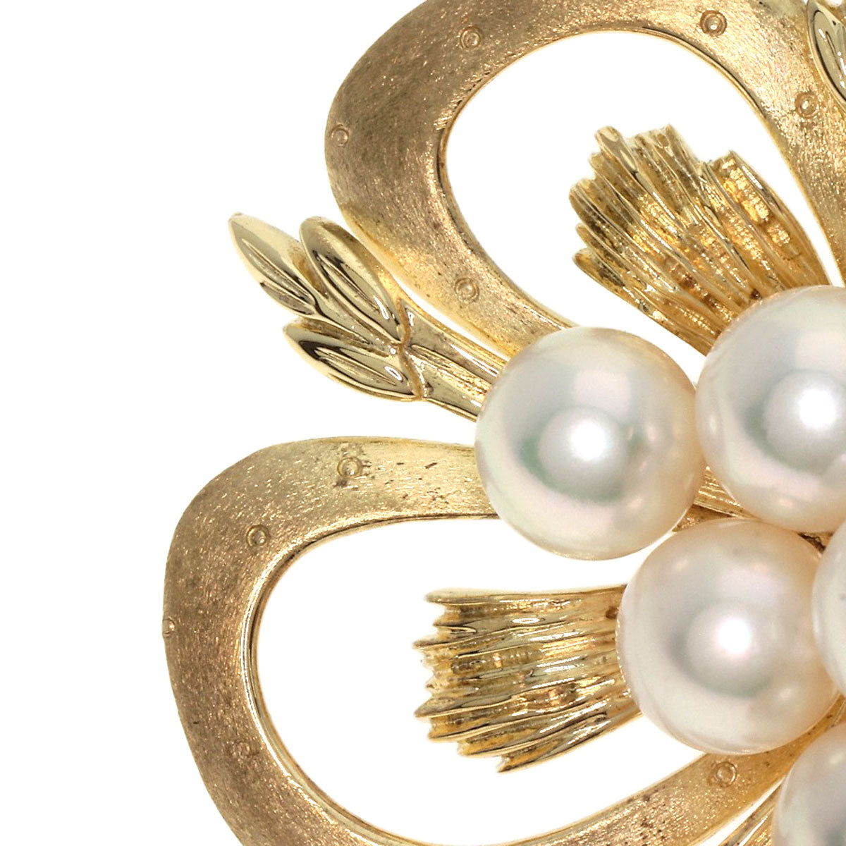 MIKIMOTO Pearl Pearl Brooch K14 Yellow Gold Ladies [Used]