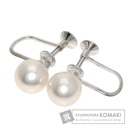 MIKIMOTO Pearl Pearl Earring K18 White Gold Ladies [Used]