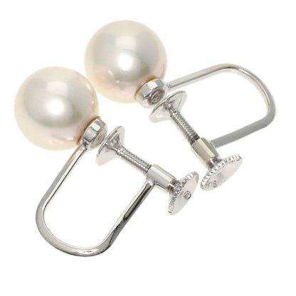 MIKIMOTO Pearl Pearl Earring K18 White Gold Ladies [Used]