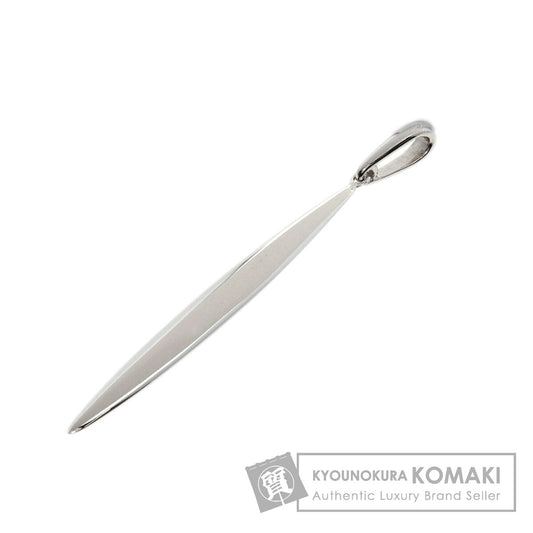 TIFFANY&Co. Feather motif Pendant top K18 White Gold Ladies [Used]