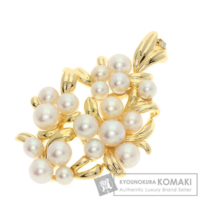 TASAKI PearlPearl Diamond Pendant top K18 Yellow Gold Ladies [Used]