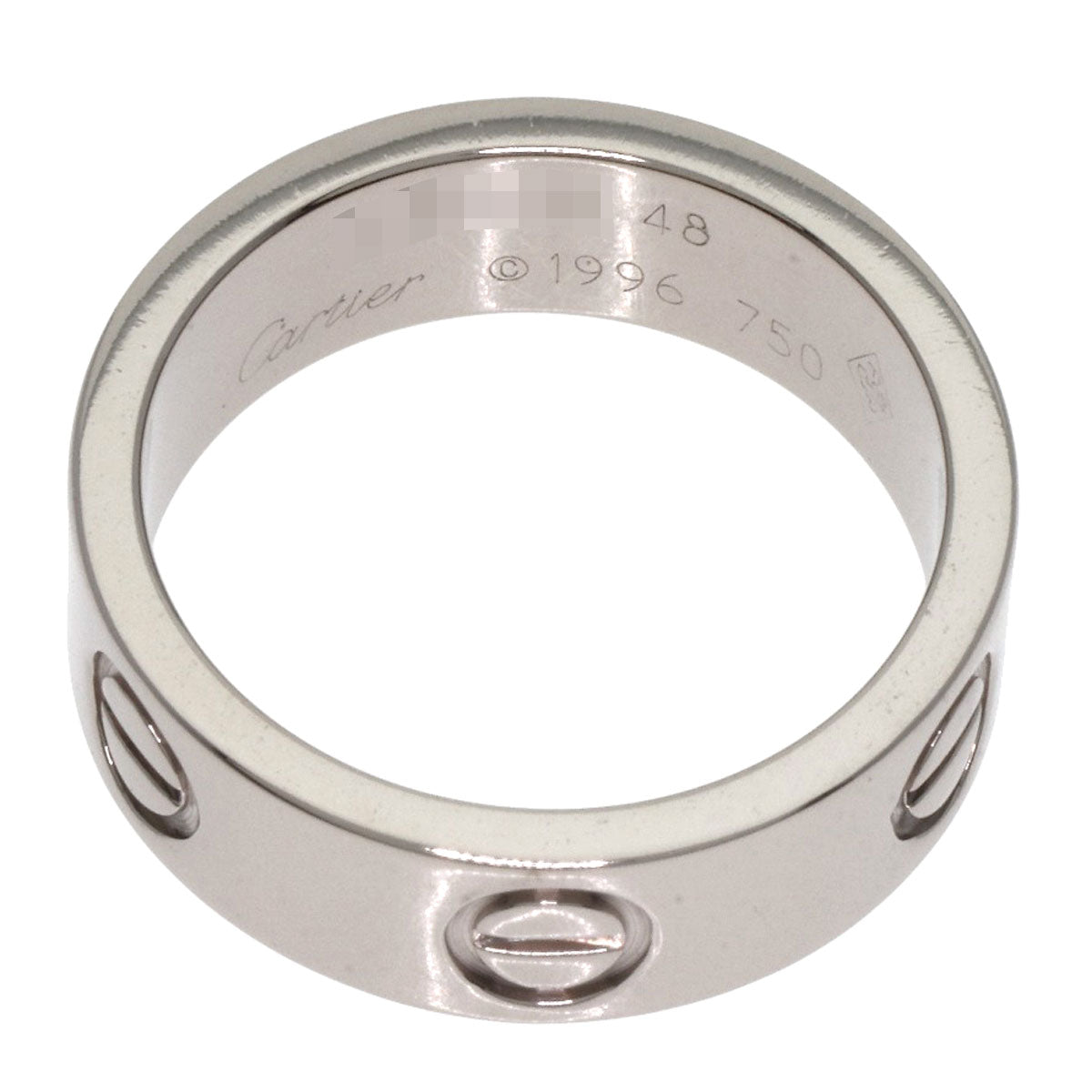 CARTIER love ring #48 Ring K18 White Gold Ladies [Used]