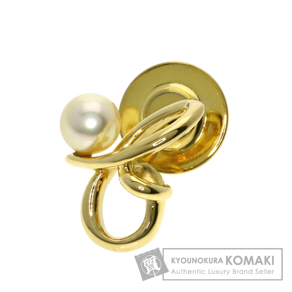MIKIMOTO Pearl Pearl Brooch K18 Yellow Gold Ladies [Used]