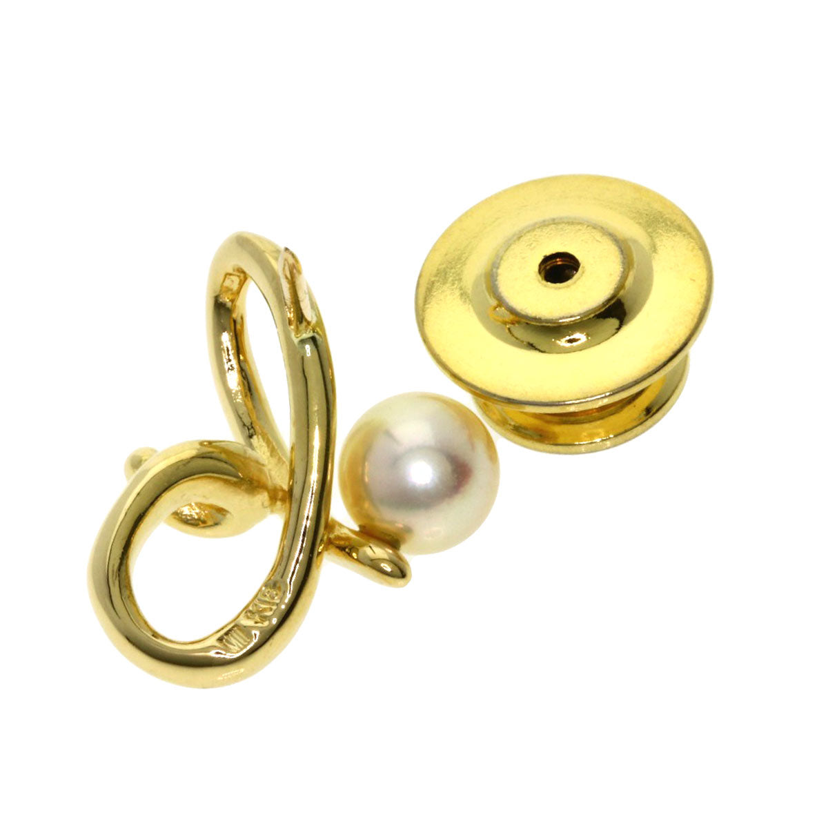 MIKIMOTO Pearl Pearl Brooch K18 Yellow Gold Ladies [Used]