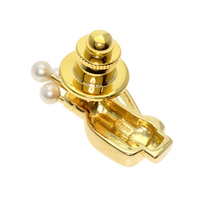 MIKIMOTO Golf Bag Pearl Pearl Pin Brooch Brooch K18 Yellow Gold Ladies [Used]