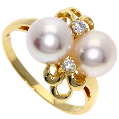 TASAKI Pearl Pearl Diamond Ring K18 Yellow Gold Ladies [Used]