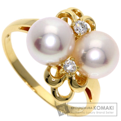 TASAKI Pearl Pearl Diamond Ring K18 Yellow Gold Ladies [Used]