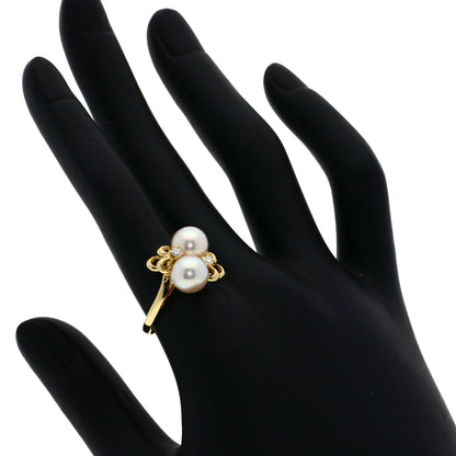 TASAKI Pearl Pearl Diamond Ring K18 Yellow Gold Ladies [Used]
