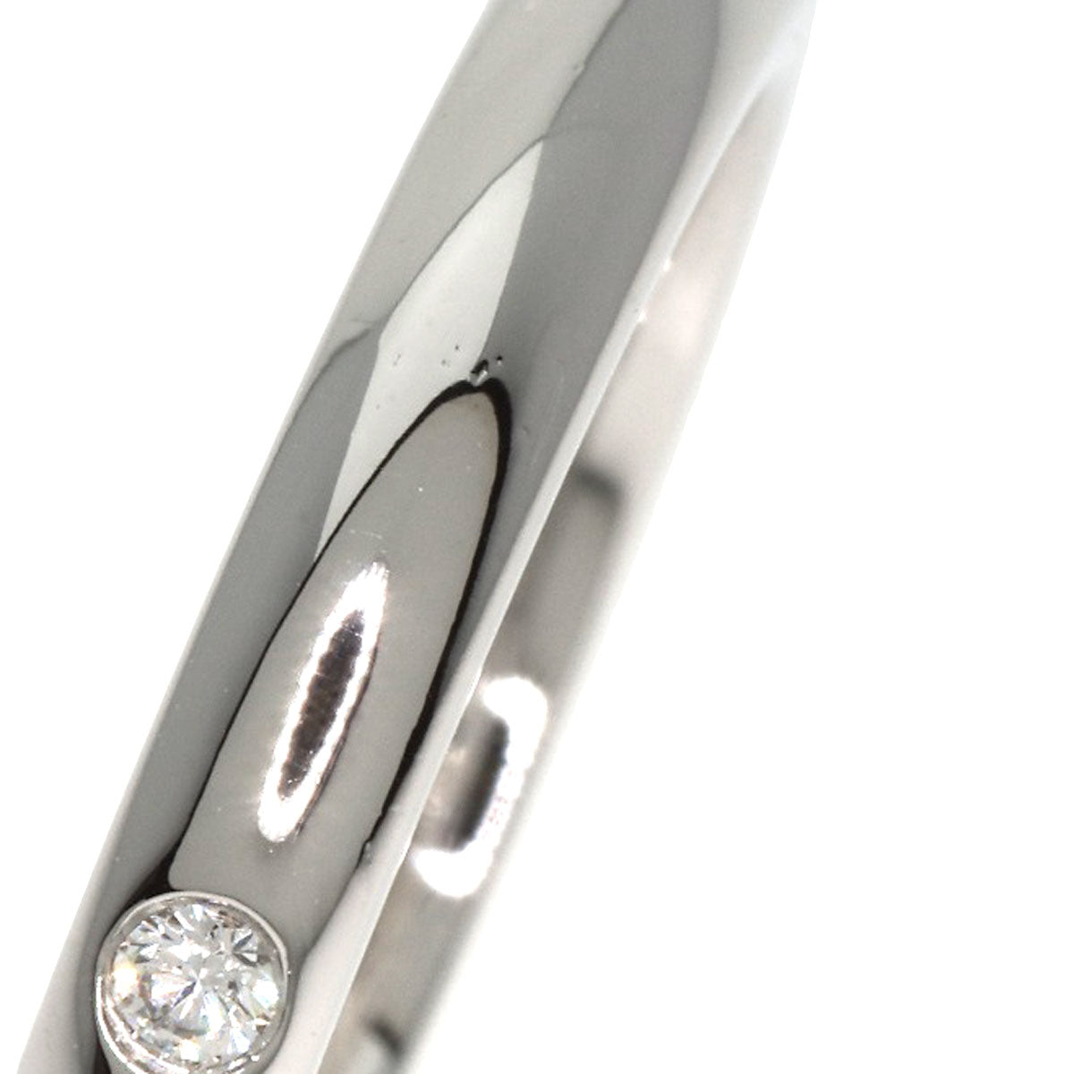 TIFFANY&Co. Stacking band ring 1P Diamond Ring Platinum PT950 Ladies [Used]