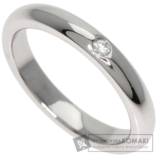 TIFFANY&Co. Stacking band ring 1P Diamond Ring Platinum PT950 Ladies [Used]