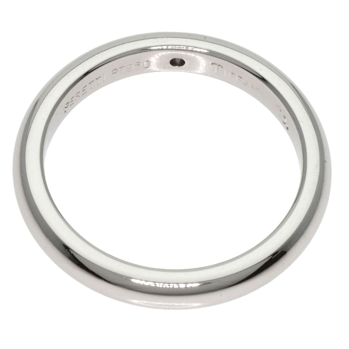 TIFFANY&Co. Stacking band ring 1P Diamond Ring Platinum PT950 Ladies [Used]