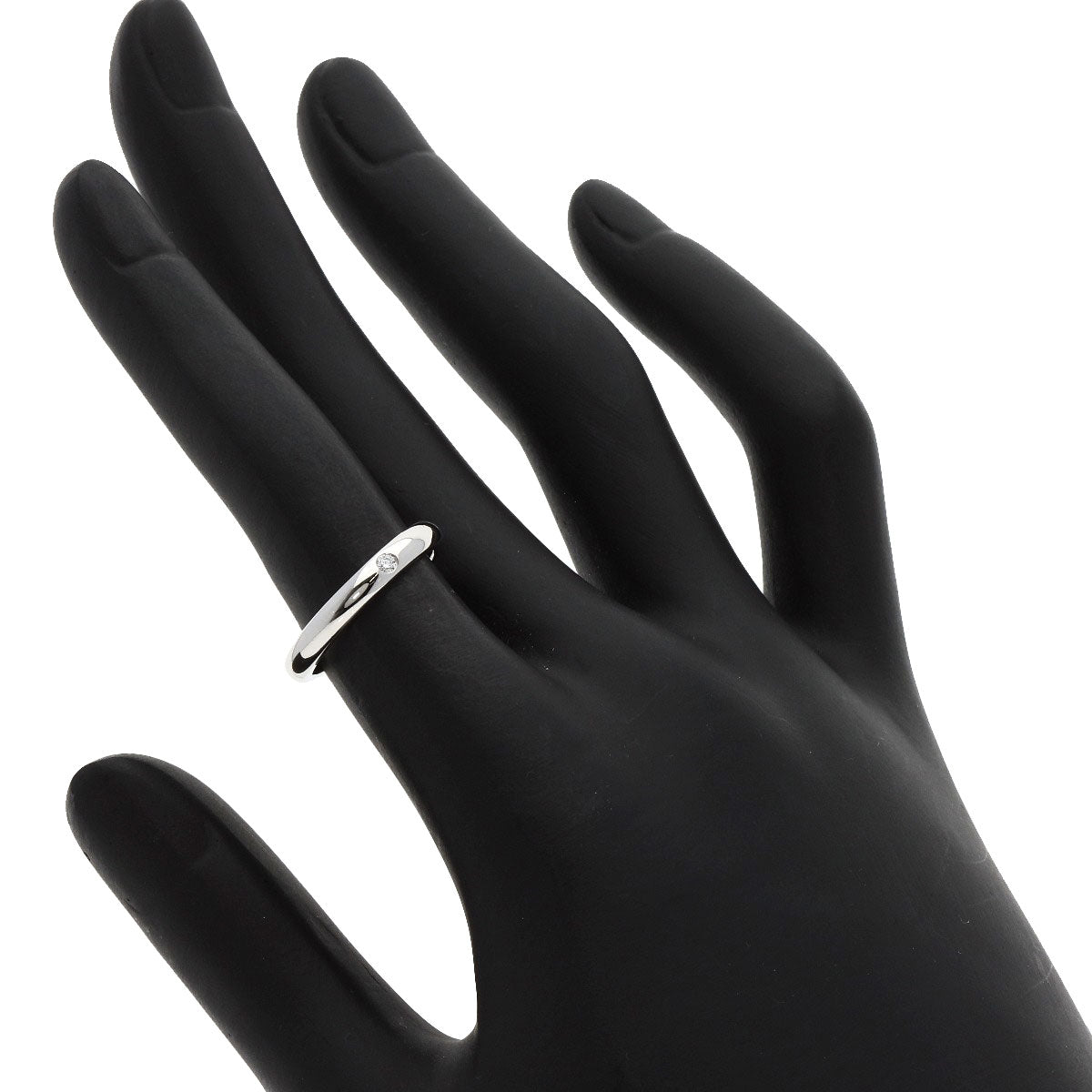 TIFFANY&Co. Stacking band ring 1P Diamond Ring Platinum PT950 Ladies [Used]