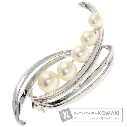 MIKIMOTO Pearl Pearl Brooch K14 White Gold Ladies [Used]
