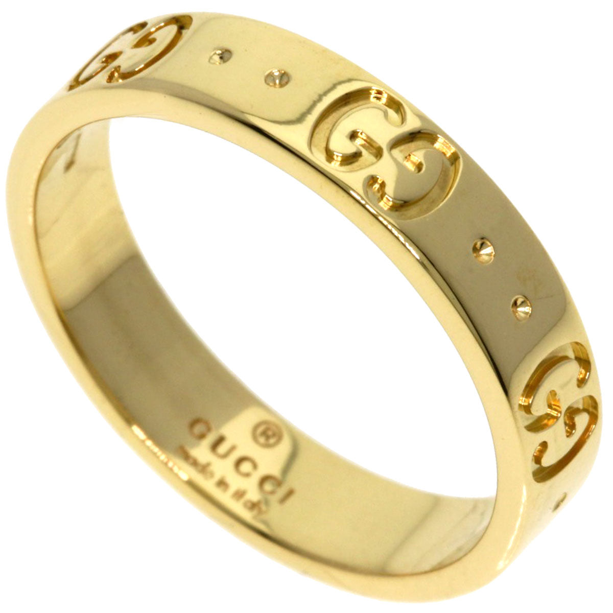 GUCCI Icon # 13 Ring K18 Yellow Gold Ladies [Used]